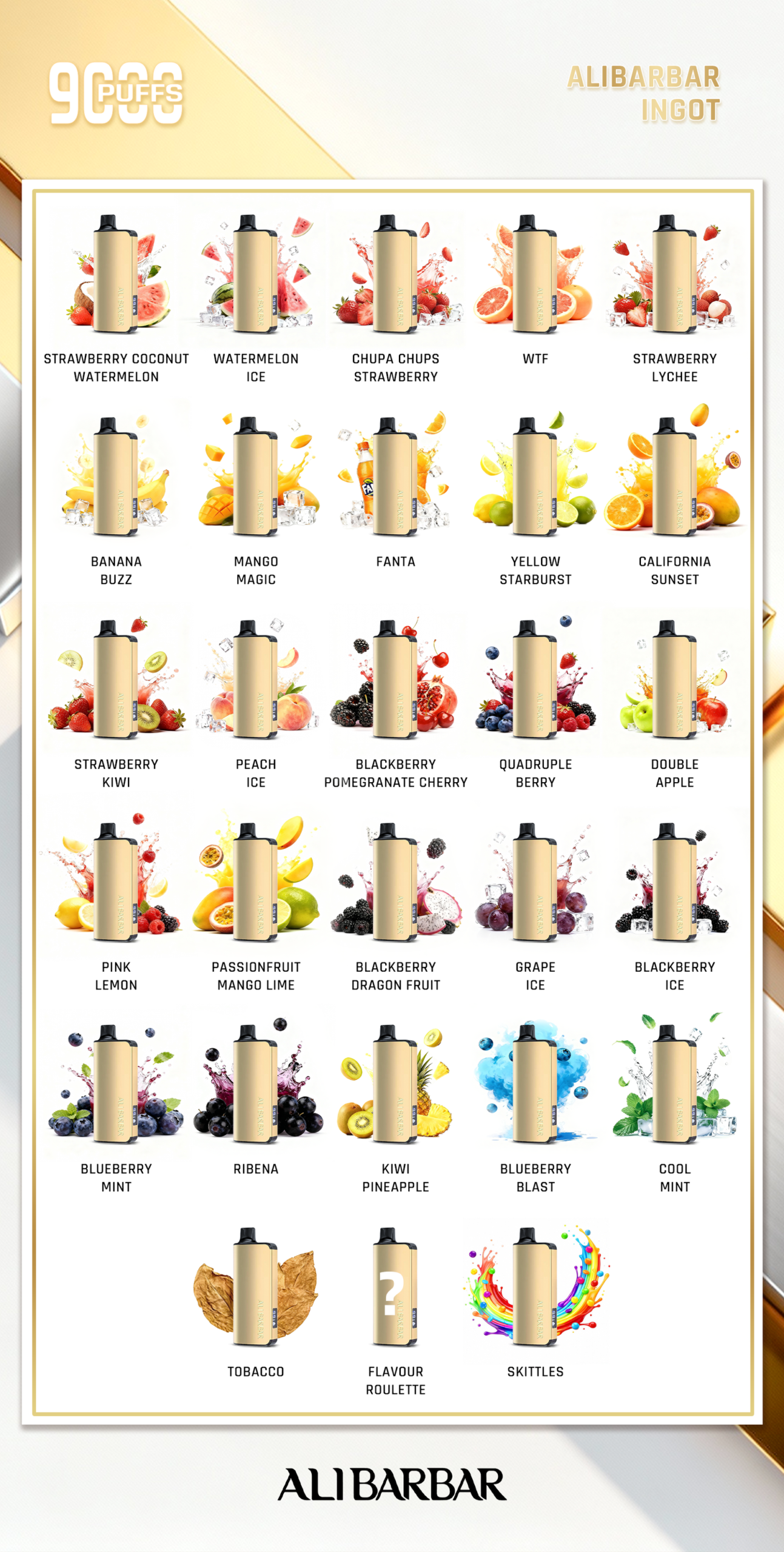 Alibarbar Ingot Blackberry Ice 9000 Puffs - Image 2