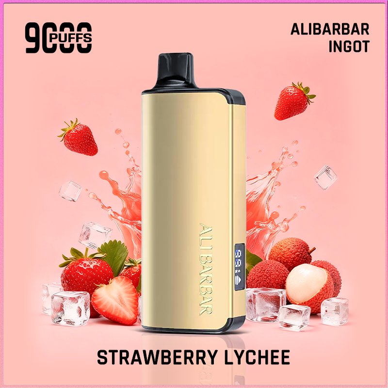 Alibarbar Ingot Strawberry Lychee Ice 9000 Puffs