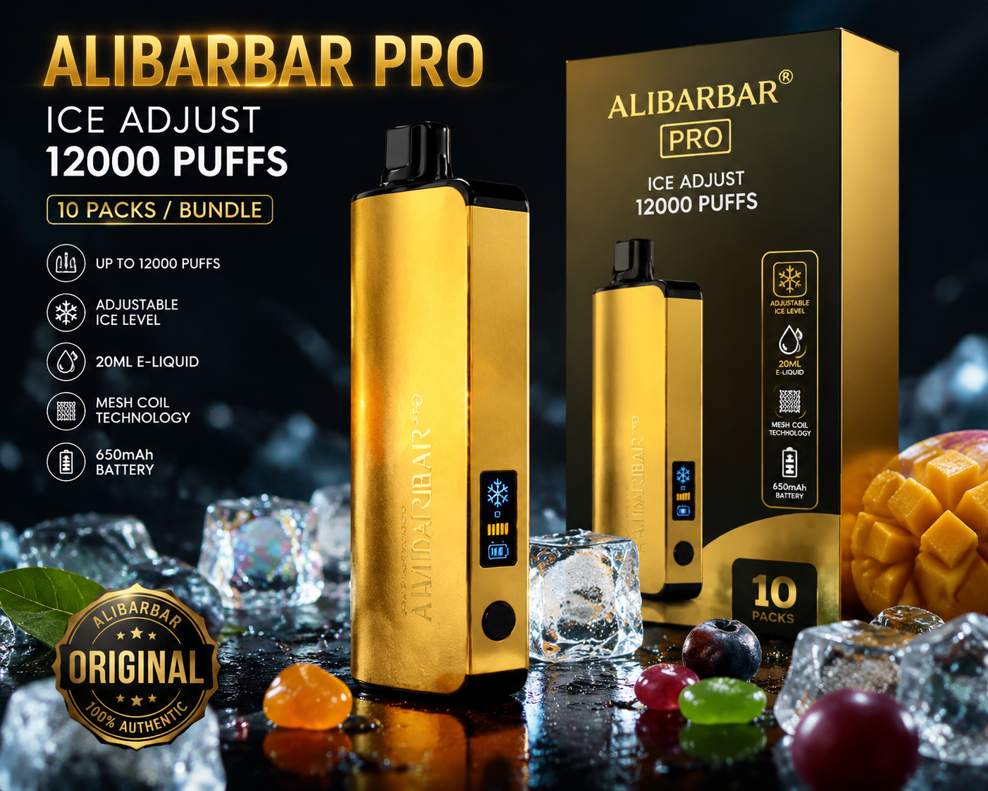 ALIBARBAR PRO Ice Adjust 12000 puffs - Image 2